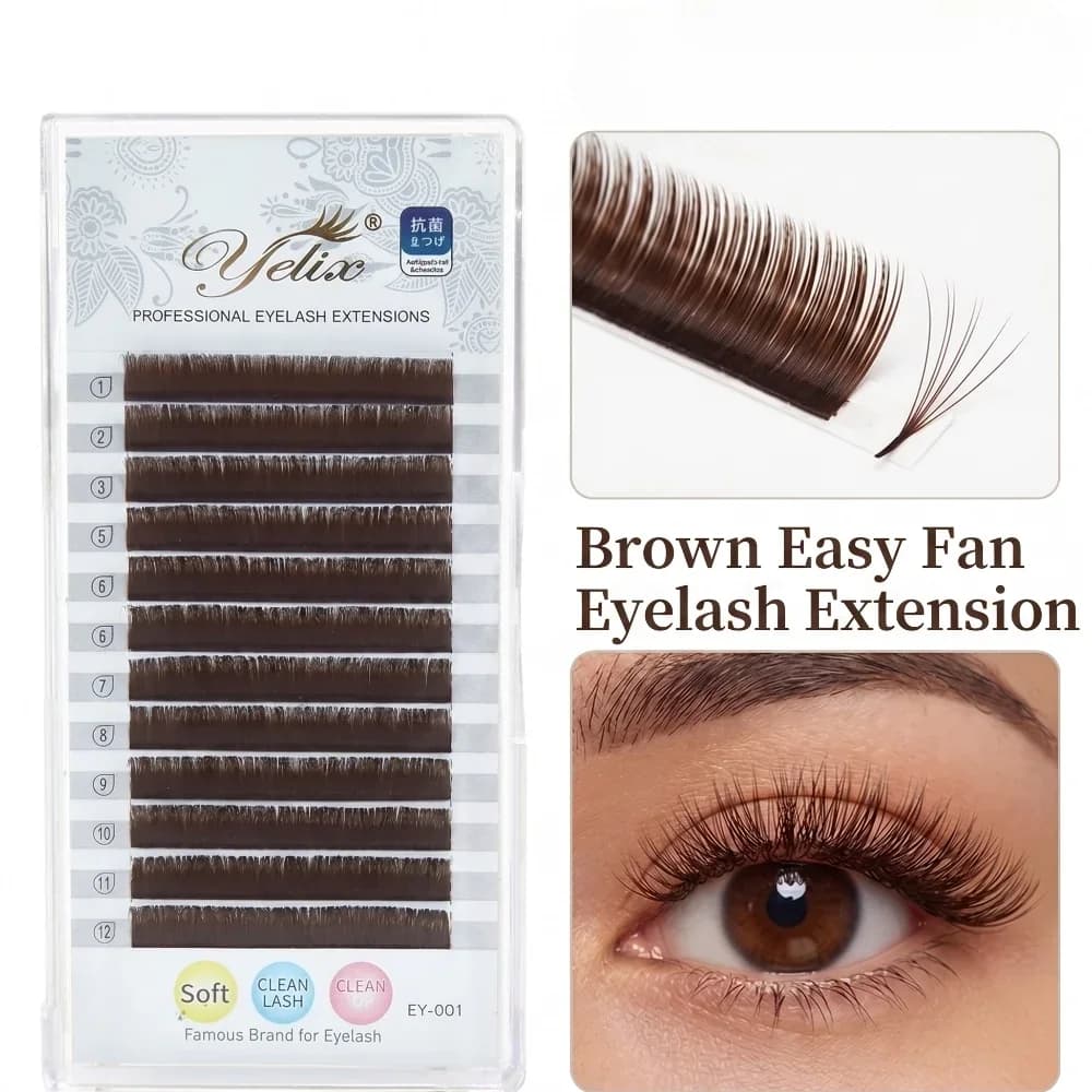 Extensions de cils volume Easy Bloom brun foncé