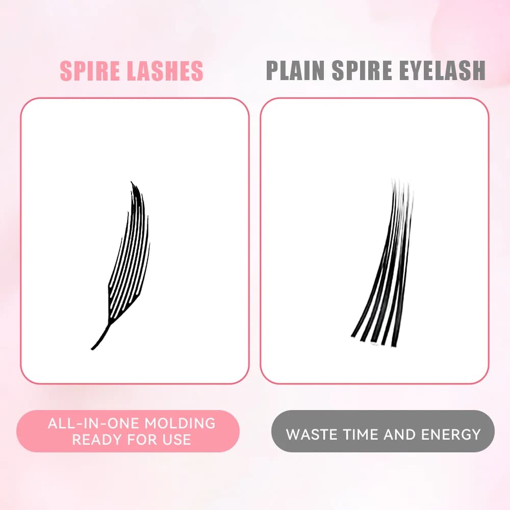 Extensions de cils éventails préformés en forme de plume