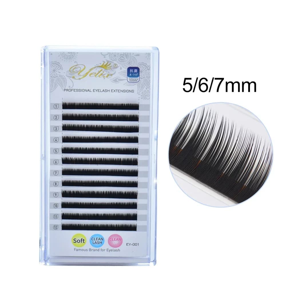 Extensions de cils inférieurs courts 6-8mm