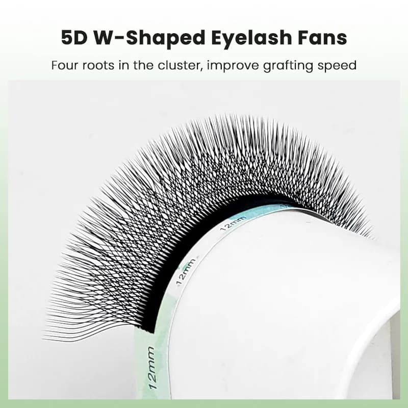 Extensions de cils éventails préformés volume 5D en forme W