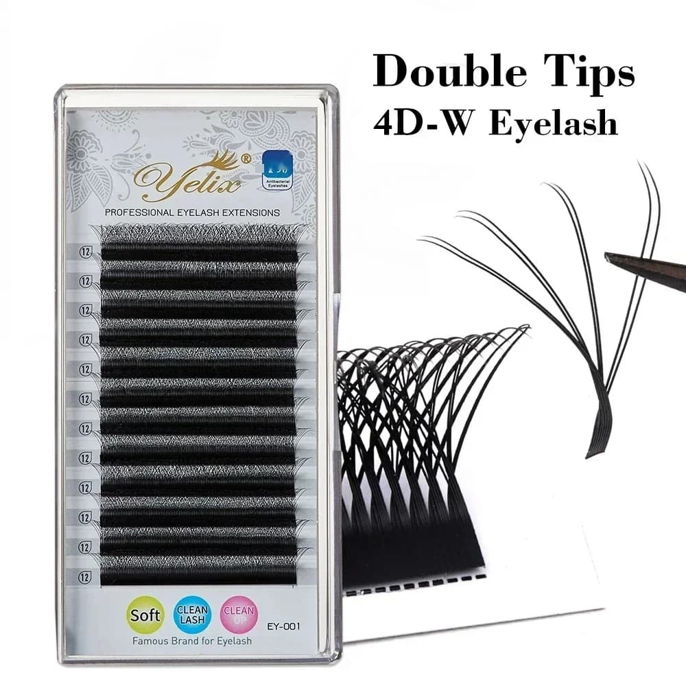 Extensions de cils éventails préfabriqués 5D forme W à floraison automatique