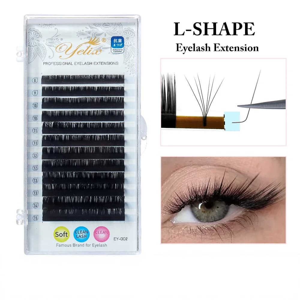 Extensions de cils soie individuels courbure L