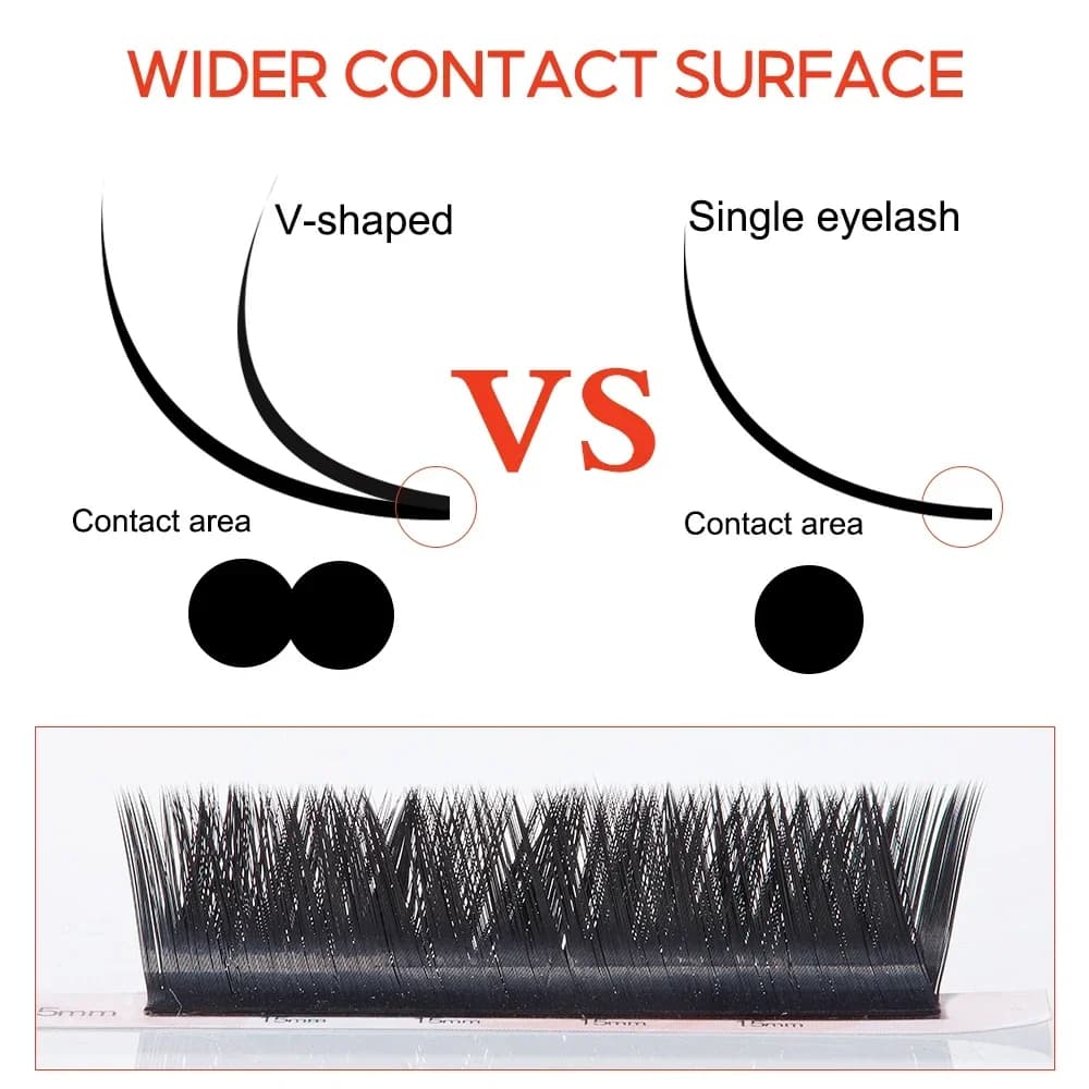Cils Mega Volume en forme V, éventail automatique, haute résistance à la chaleur