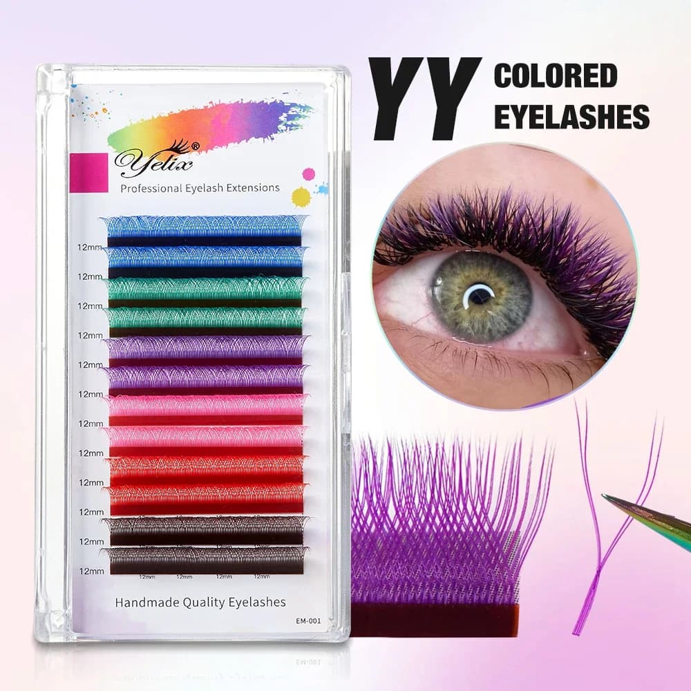 Cils Volume YY Mix Marron Foncé et Bleu 8-12mm