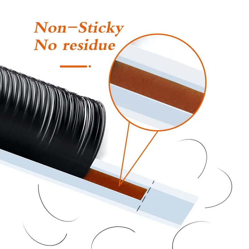 Extensions de cils individuels en soie douce - 12 rangées