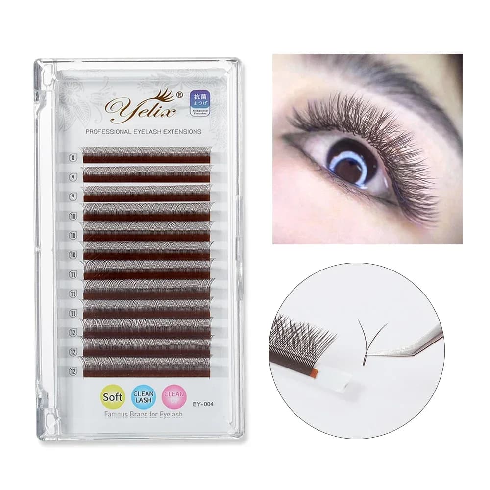 Cils individuels Y Brown 0.05mm C Curl