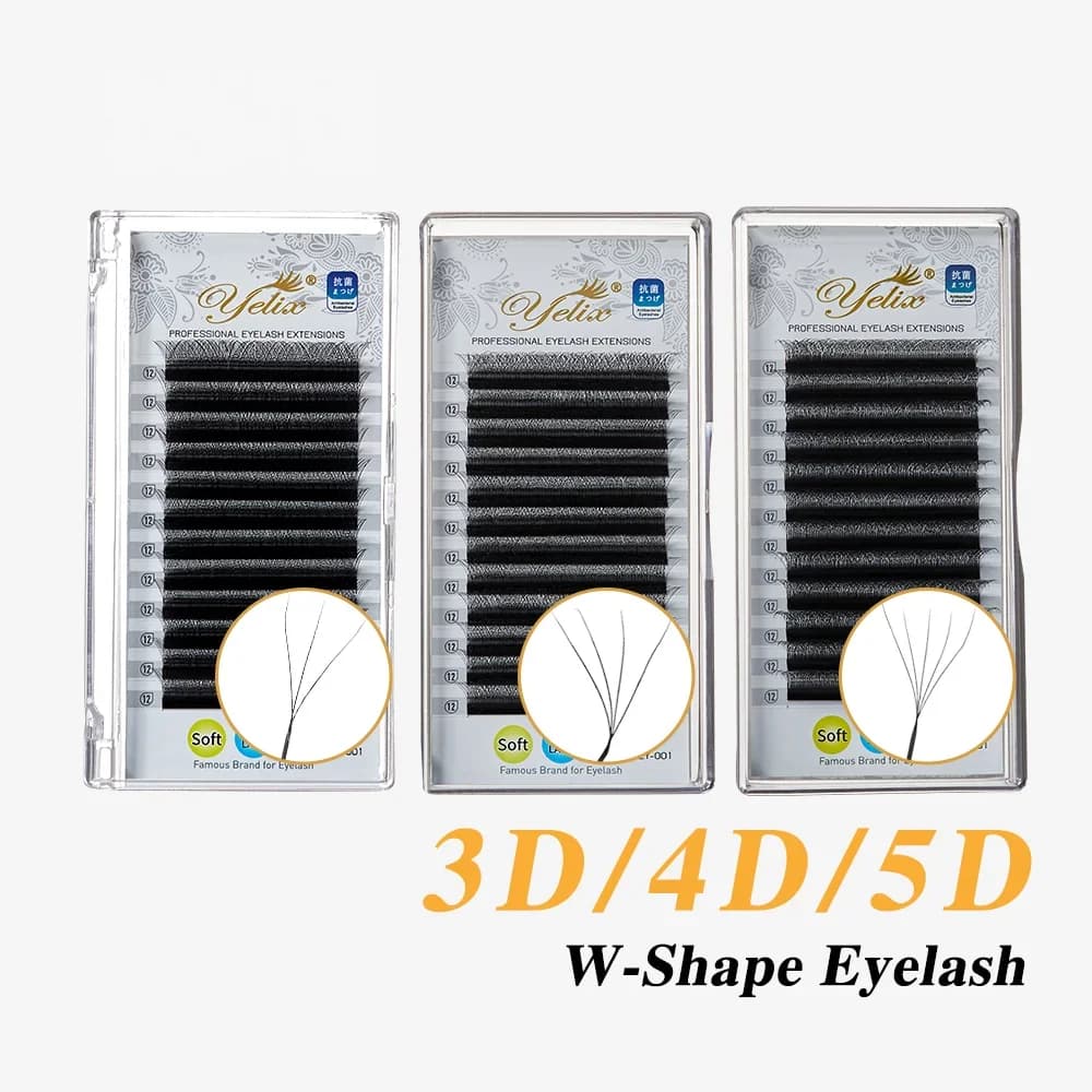 Cils volume préformés YY et W Shape 3D/4D/5D