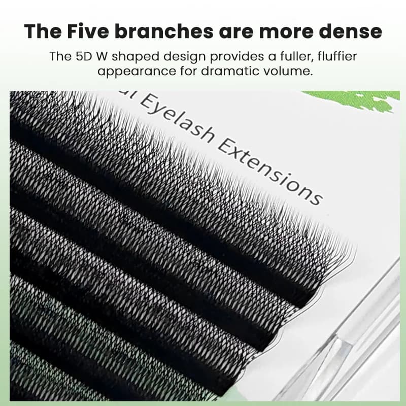 Extensions de cils éventails préformés volume 5D en forme W