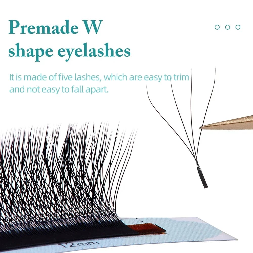 Éventails préformés 4D en forme W Courbure D 0.07mm
