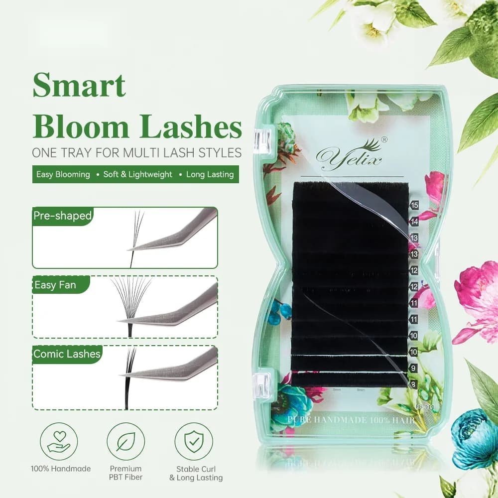 Extensions de cils éventails préfabriqués volume Smart Bloom forme W