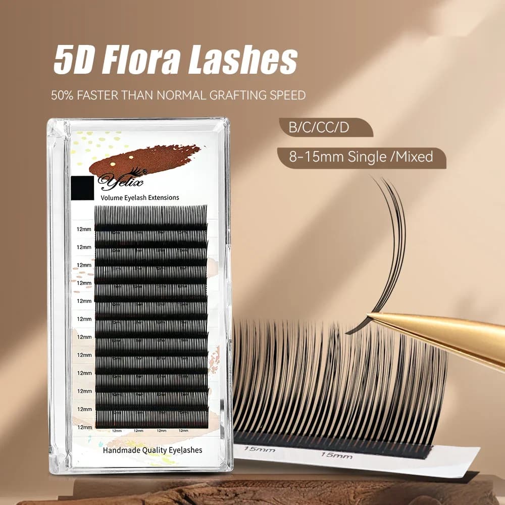Extensions de cils individuels 5D Flora 0.07mm