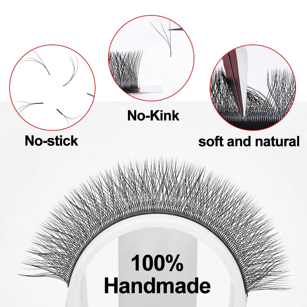 Extensions de cils en éventail préformés W Shape Bloom 2D-5D