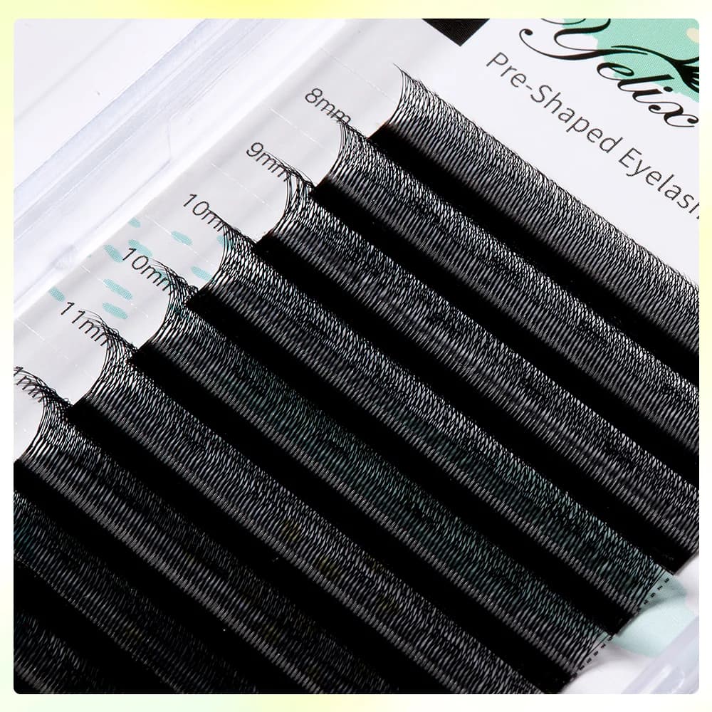 Extensions de cils étroits 4D en forme W, 5 boîtes