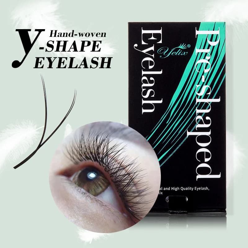 Cils éventails préfabriqués en forme W, 3D-8D, doux et naturels