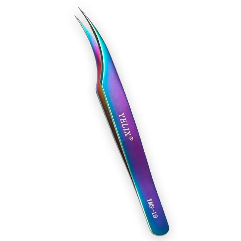 Pince à cils en acier inoxydable avec pointe fibre 3D de précision