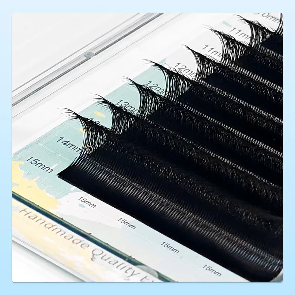 Extensions de cils étroits 5D forme W à épanouissement automatique