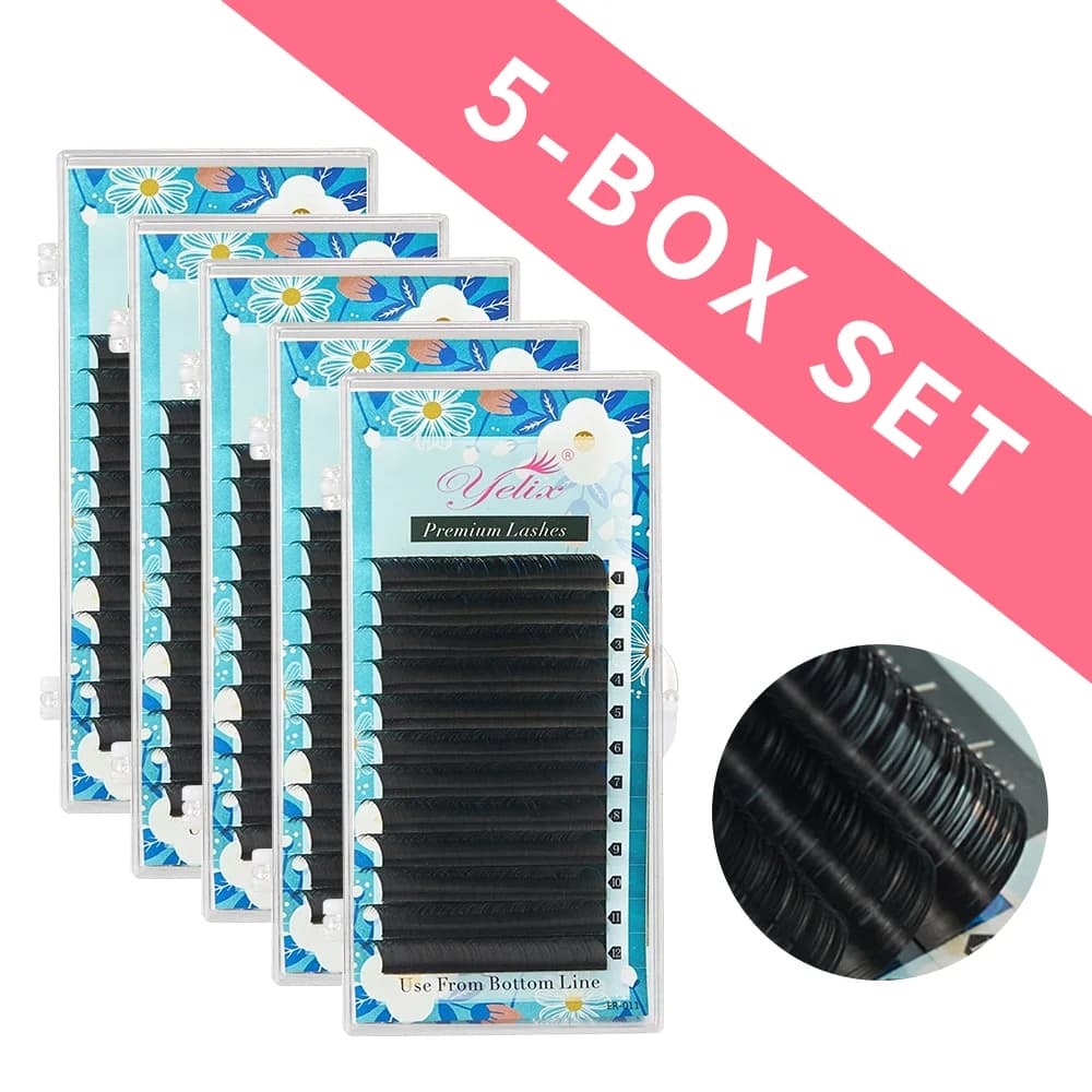 Cils individuels classiques noirs mats Volume Russe