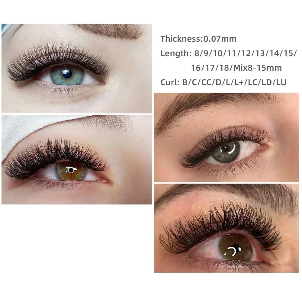 Extensions de cils volumineux brésiliens doux